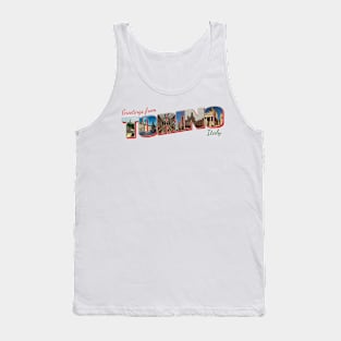 Greetings from Torino in Italy Vintage style retro souvenir Tank Top